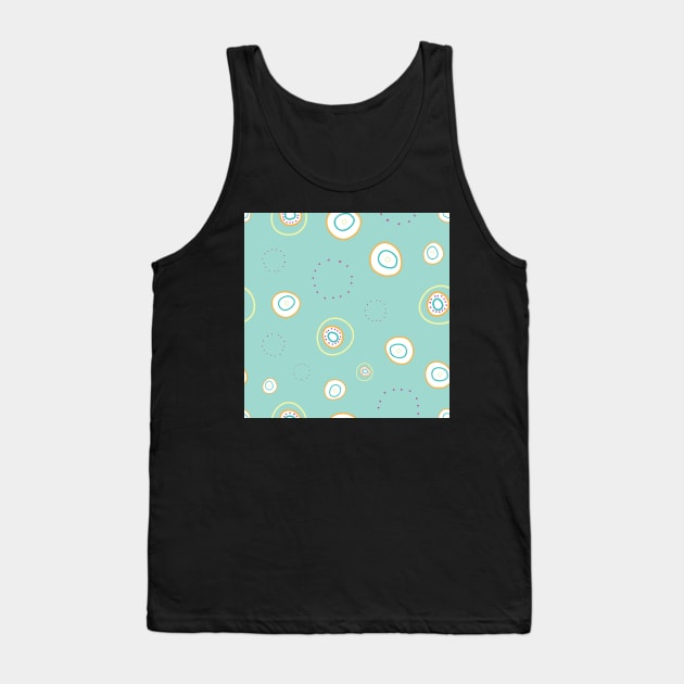 Bouncing Bubbles, circles floating randomly around Tank Top by counterclockwise